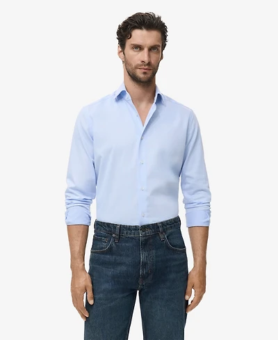 Mango Men's Slim-Fit Cotton Shirt