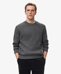 Mango Men's Ribbed Wool-Blend Sweater