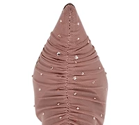 Steve Madden Women's Rashida Rhinestone Mesh Over-the-Knee Stiletto Dress Boots