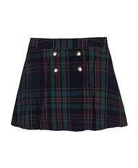 Hope & Henry Toddler Girls Organic Pull-on Double Button Party Skirt