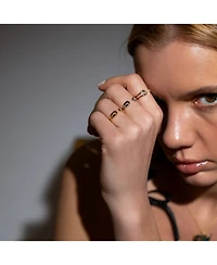 Spero London Sterling Silver Safety Pin Ring