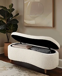 Ink+Ivy Bailey 48"W Boucle Flip Top Storage Bench