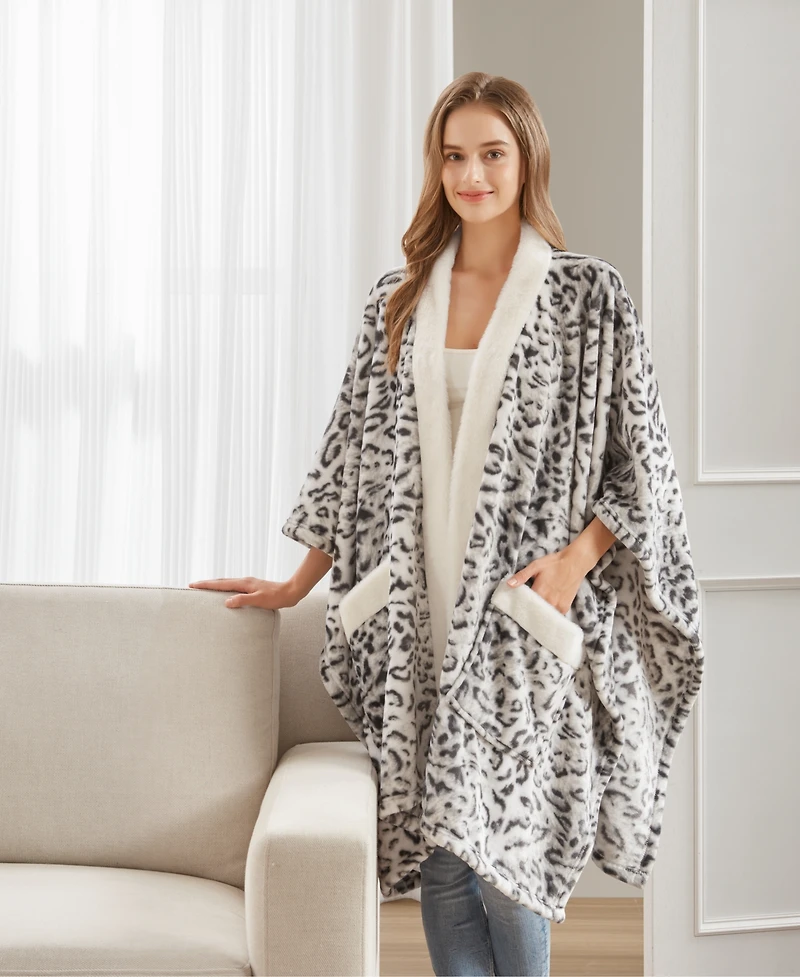 Premier Comfort Cozy Plush Printed Wrap, 50" x 70", Exclusively at Macy's