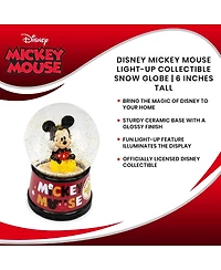 Disney Mickey Mouse Light-Up Snow Globe with Swirling Glitter Display Piece Decoration | Home Decor for Kids Room Essentials | Precious Keepsake, Cute