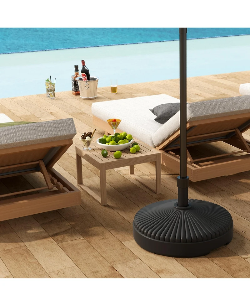 Outsunny Round Patio Umbrella Base Sd, /Water Filled,
