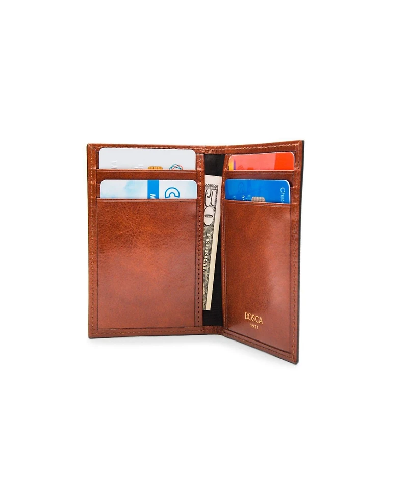Bosca Men's Genuine Leather 8 Pocket Credit Card Case