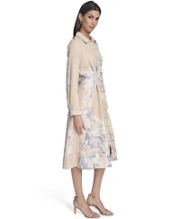 Calvin Klein Women's Printed Collar Shirt Dress