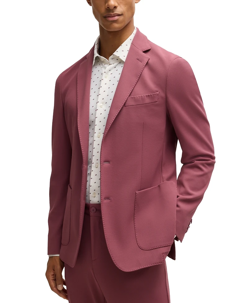 Boss by Hugo Boss Men's Printed Performance-Stretch Slim-Fit Dress Shirt