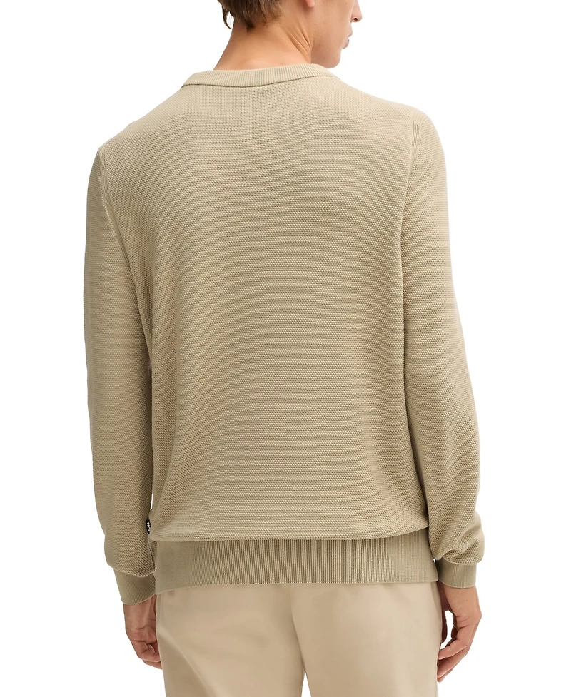 Boss by Hugo Men's Micro-Structured Crew-Neck Sweater