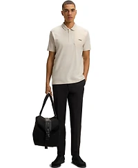 Boss by Hugo Men's Hopsack Panelling Paddy Polo Shirt