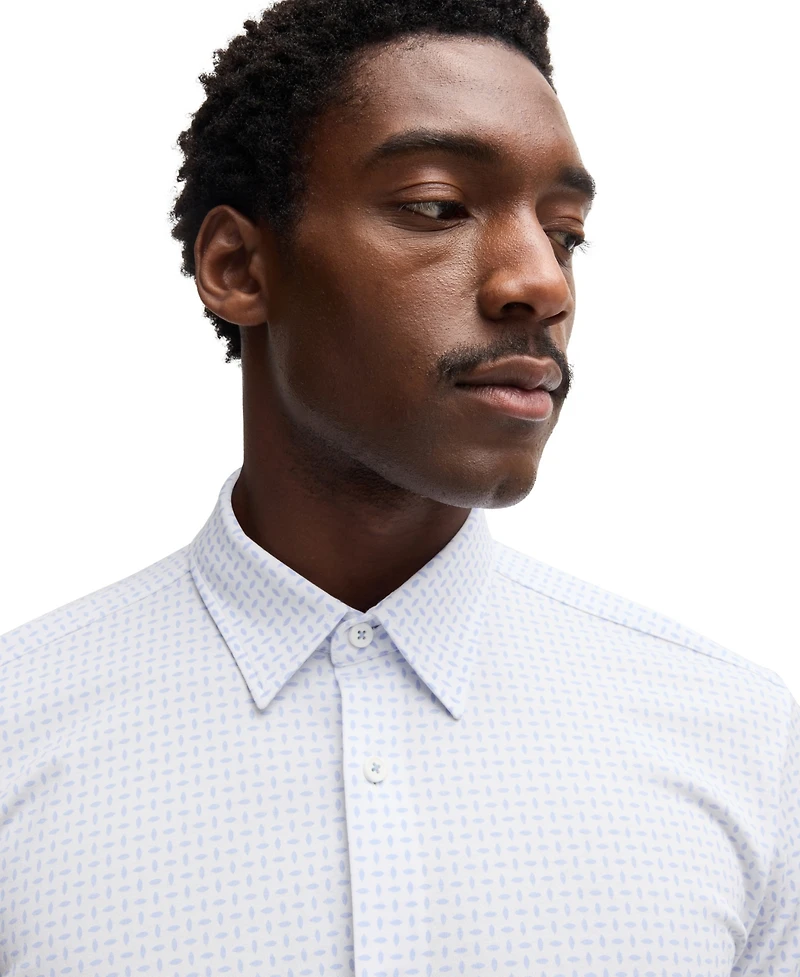 Boss by Hugo Men's Printed Cotton Blend Slim-Fit Dress Shirt
