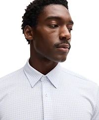 Boss by Hugo Men's Printed Cotton Blend Slim-Fit Dress Shirt