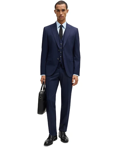 Boss by Hugo Men's Stretch Wool Regular-Fit Three-Piece Suit