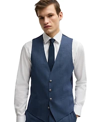 Boss by Hugo Boss Men's Patterned Stretch Wool Slim-Fit Three-Piece Suit