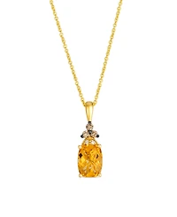 Le Vian Citrine (1.25 ct. t.w.), Vanilla and Chocolate Diamond Pendant Necklace (0.09 ct. t.w.) in 14k Honey Gold