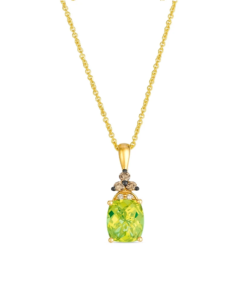 Le Vian Peridot (1.50 ct. t.w.), Vanilla and Chocolate Diamonds Pendant Necklace (0.09 ct. t.w.) in 14k Honey Gold