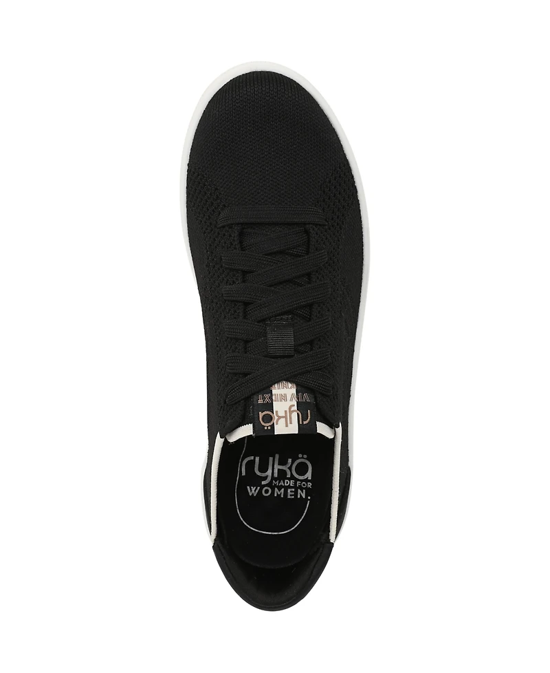 Ryka Women's Viv Next Knit Court Inspired Lace Up Sneakers