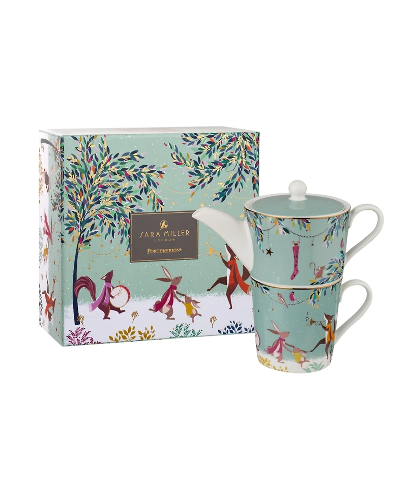 Portmeirion Sara Miller Woodland Tales Merry Band Teapot