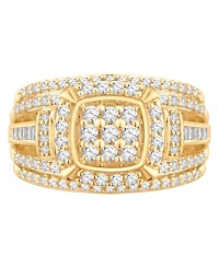 Macy's Diamond Multirow Cluster Ring (1 ct. t.w.) in 14k Yellow Gold