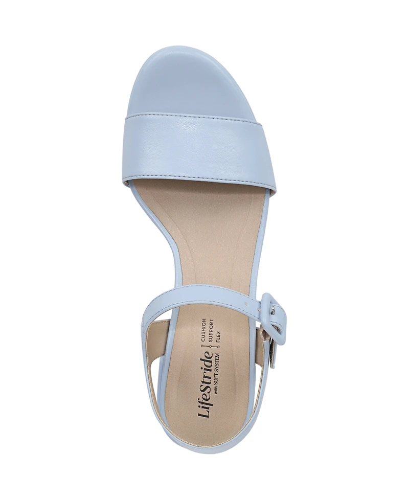 LifeStride Women's Rhythmn Platform Block Heel Sandals