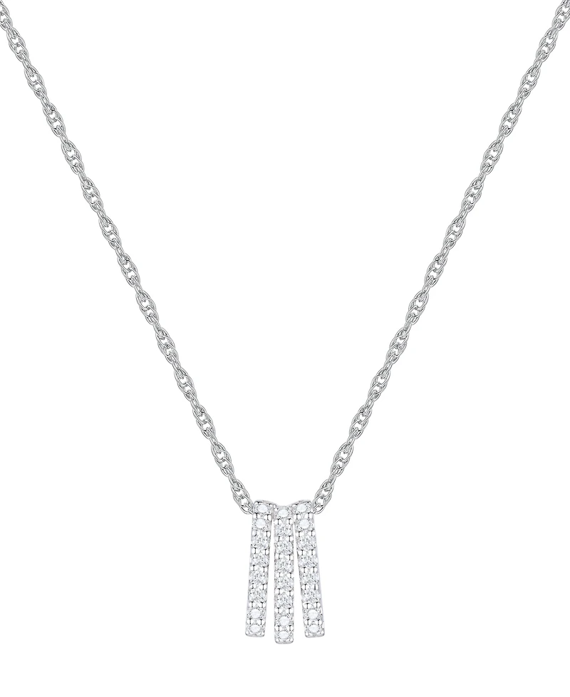 Macy's Diamond Pendant Necklace (1/4 ct. t.w.) in Sterling Silver