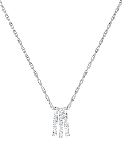 Macy's Diamond Pendant Necklace (1/4 ct. t.w.) in Sterling Silver