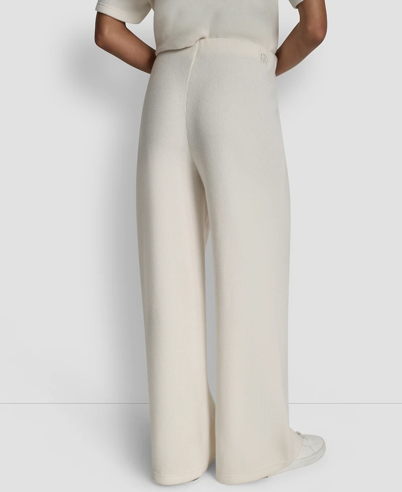 Dkny Jeans Petite High-Rise Wide-Leg Pants