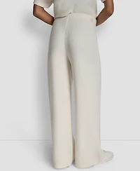 Dkny Jeans Petite High-Rise Wide-Leg Pants