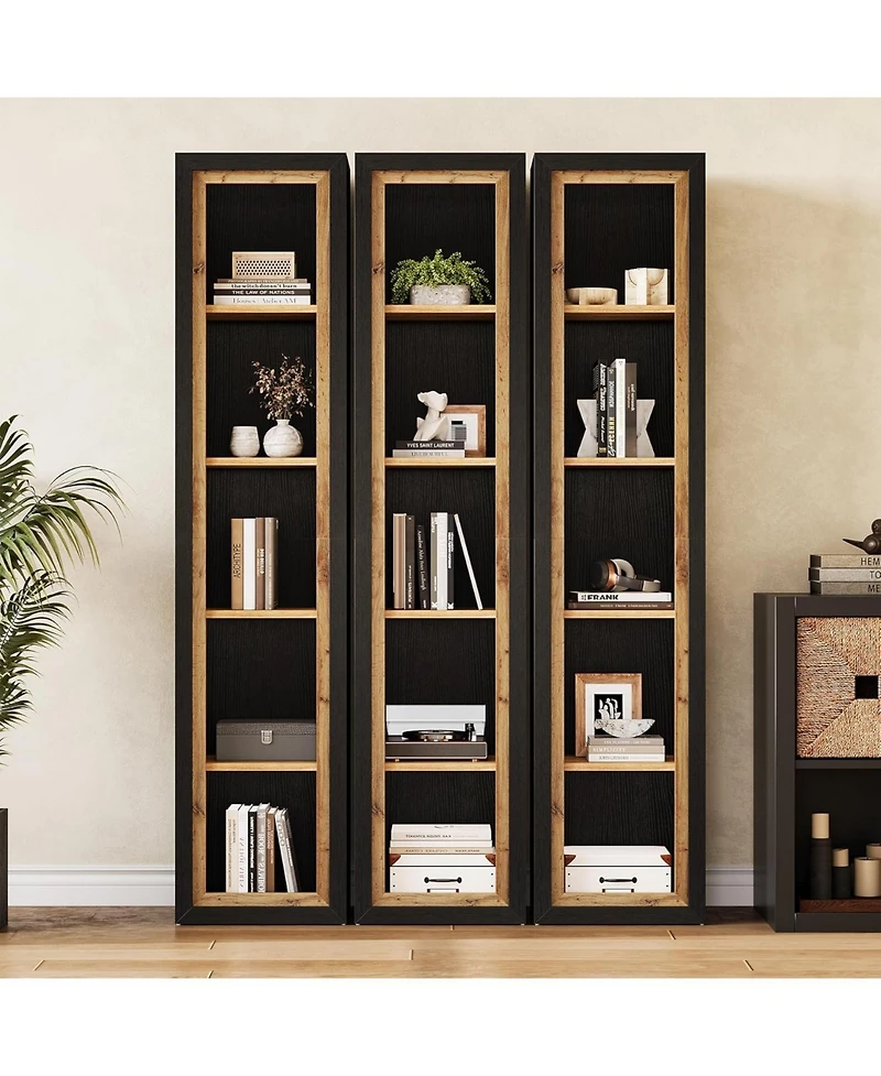 Tribesigns Kitchen Pantry 5-Tier Narrow Extra Tall Shelf With Open Cubes, Freestanding Modern Storage Shelf.