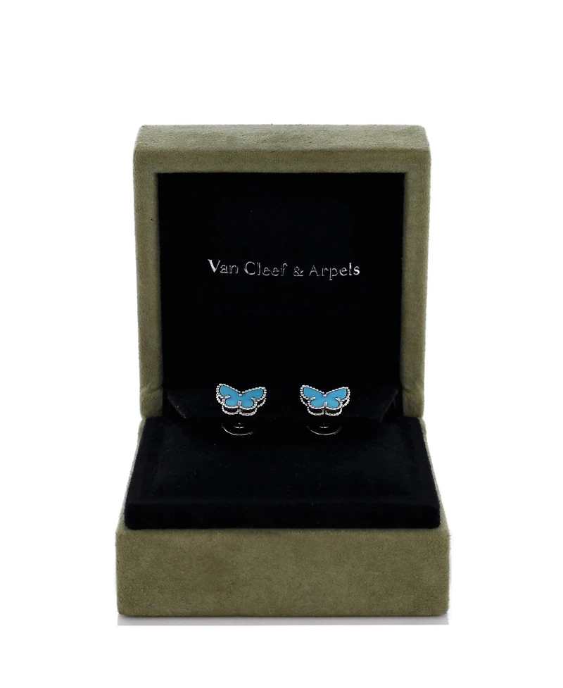 Pre-Owned Van Cleef & Arpels Sweet Alhambra Butterfly Stud Earrings