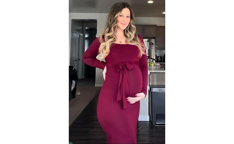 Pinkblush Maternity Basic Square Neck Midi Dress