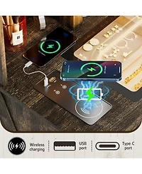 Vlsrka Vanity Makeup Desk with Mirror and Lights