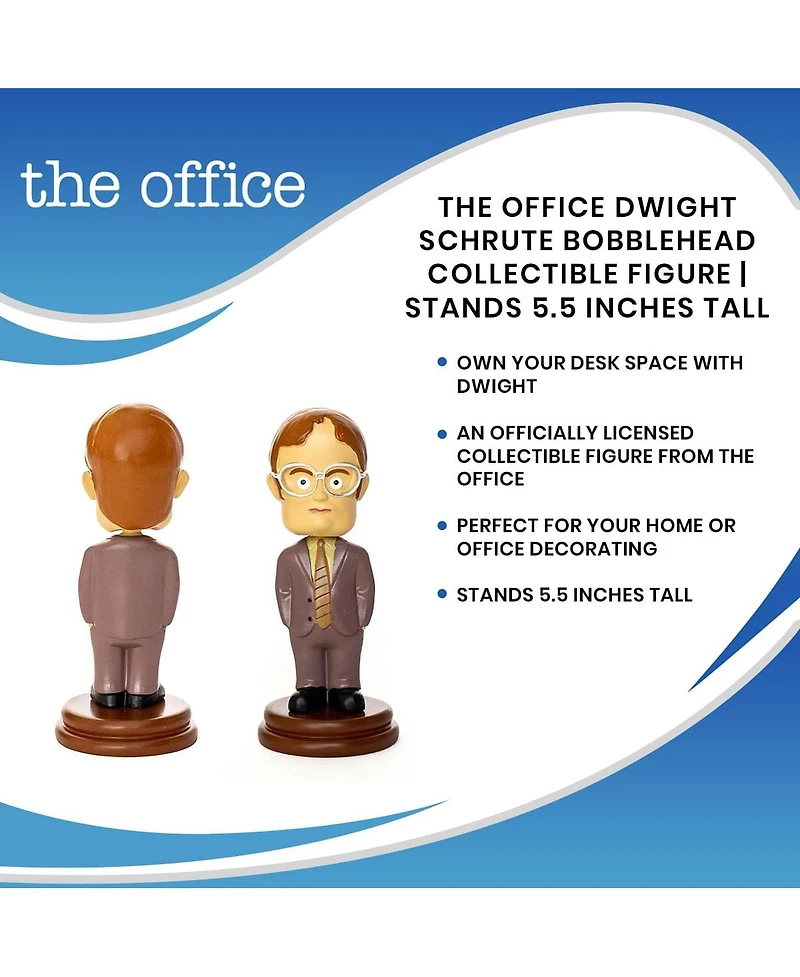 Surreal Entertainment The Office Dwight Schrute Bobblehead Figure | Official The Office Bobblehead Dwight Schrute | The Office Merchandise Dwight Desk
