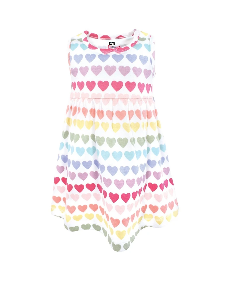 Hudson Baby Girls 0-24M Cotton Dress and Cardigan Set, Cascading Hearts