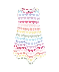 Hudson Baby Girls 0-24M Cotton Dress and Cardigan Set, Cascading Hearts