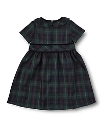 Florence Eiseman Baby Girls Plaid Dress With Neck Ruffle