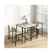 Slickblue Counter Height Bar Table – 1 Pc, Wood & Metal, Footrest, Rectangular Dining Table