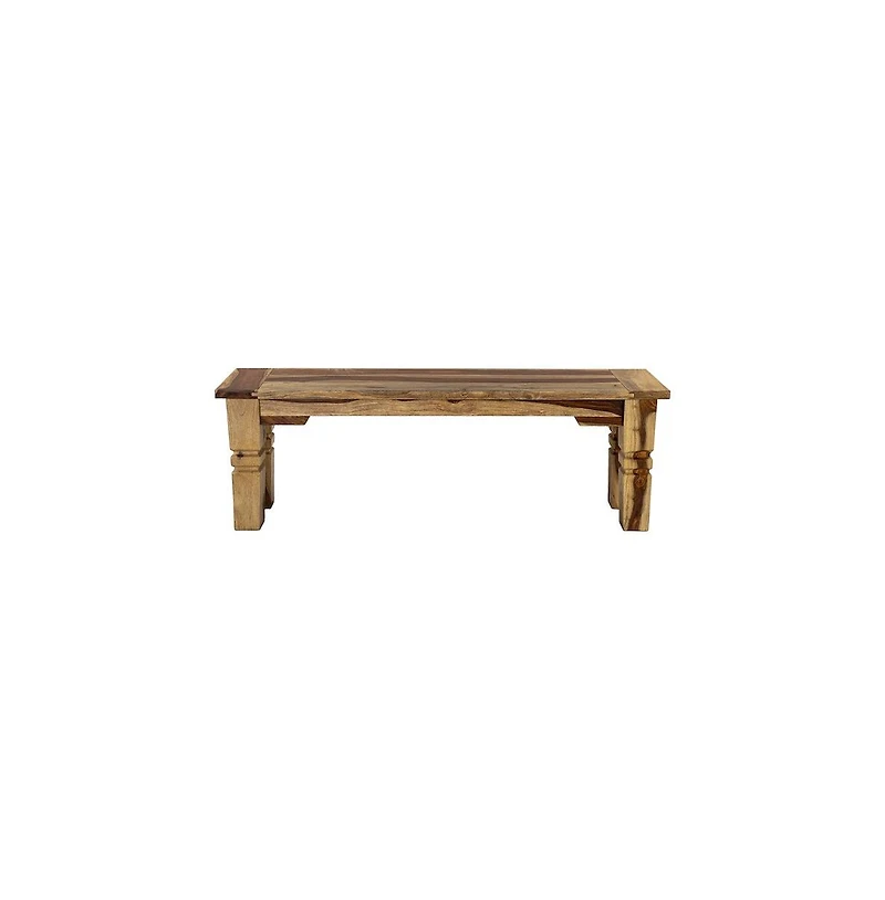 Porter Designs Taos Solid Sheesham Wood Dining Bench, Natural