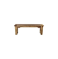 Porter Designs Taos Solid Sheesham Wood Dining Bench, Natural