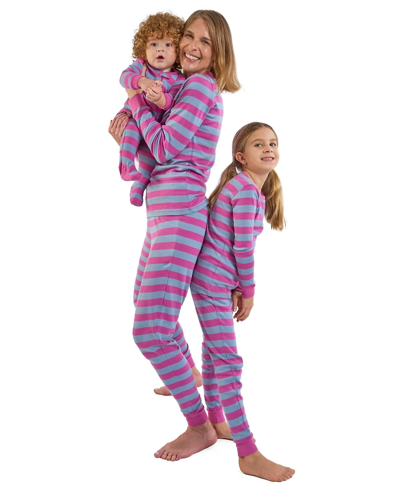 Leveret Boys' and Girls' Holiday Striped Cotton Top Pants, 2-Piece Set