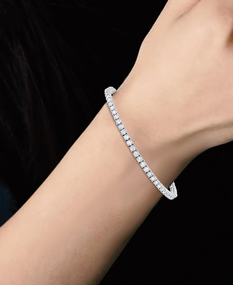 Macy's Diamond Four Prong Tennis Bracelet (4 ct. t.w.) in 14K White Gold