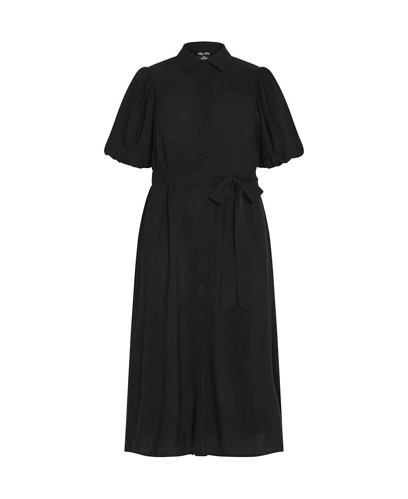 City Chic Women's Davina Plain Dress