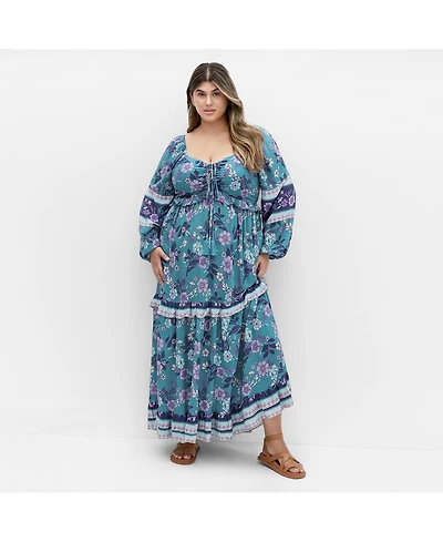 City Chic Women's Plus Jayla Border Dress