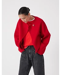 Hush Women's Wool Double Faced Collarless Jacket