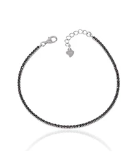 Sterling Silver Mini Black Tennis Bracelet