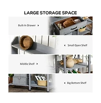 Slickblue Practical Garden Workbench with Open Storage for Outdoor Tasks