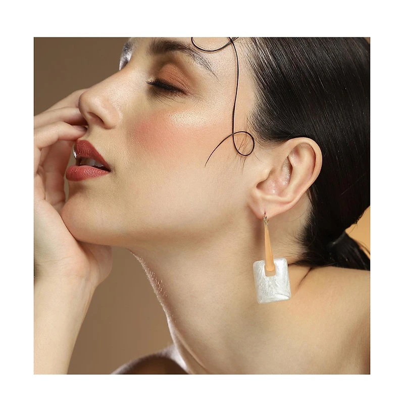 Women's The Puffer-Glaze Hoop Earrings - Rose Gold