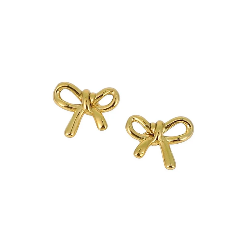 Women's The Bow-Knot Stud Earrings - California Gold