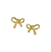 Women's The Bow-Knot Stud Earrings - California Gold
