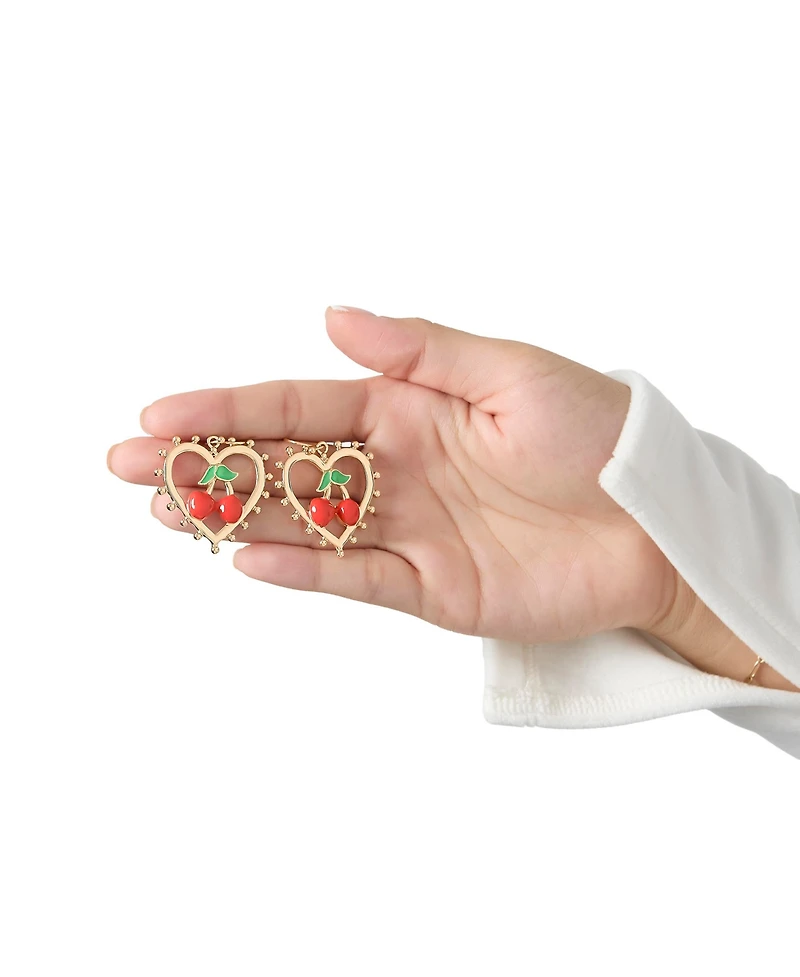 Juicy Couture Cherry Heart Drop Earrings